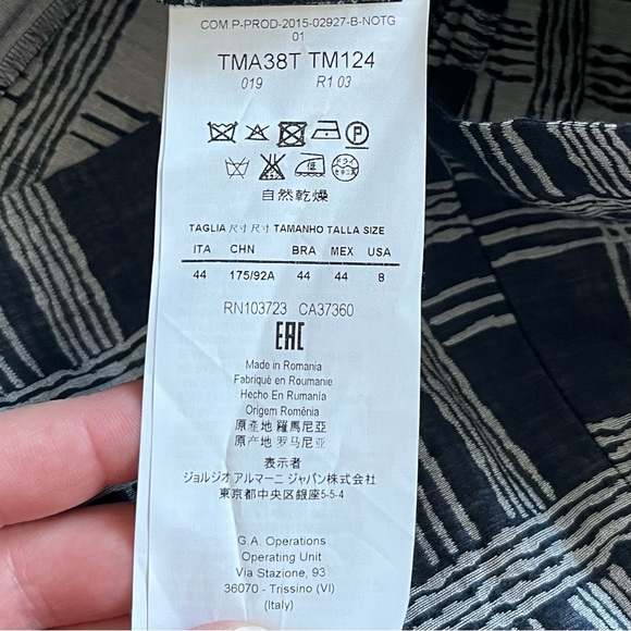 ARMANI COLLEZIONI PLAID DRESS SIZE 8 FEMININE DAINTY PRETTY CHIC ACADEMIA - Picture 7 of 13